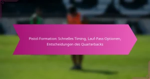 Pistol-Formation: Schnelles Timing, Lauf-Pass-Optionen, Entscheidungen des Quarterbacks
